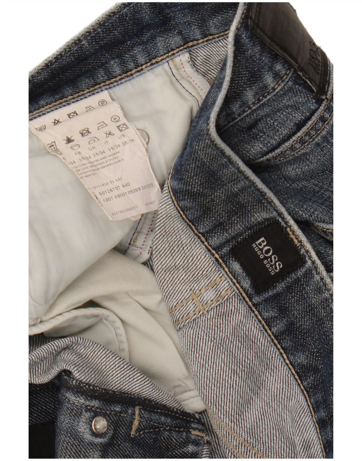 Jeans dritti da uomo Hugo Boss W35 L34 cotone blu