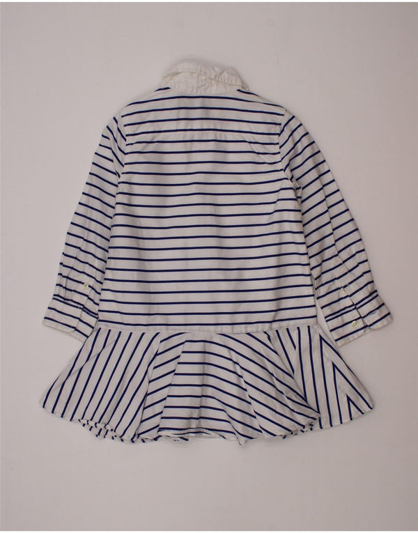 Polo Ralph Lauren Abito camicia pullover per ragazze 2-3 anni in cotone a righe bianche