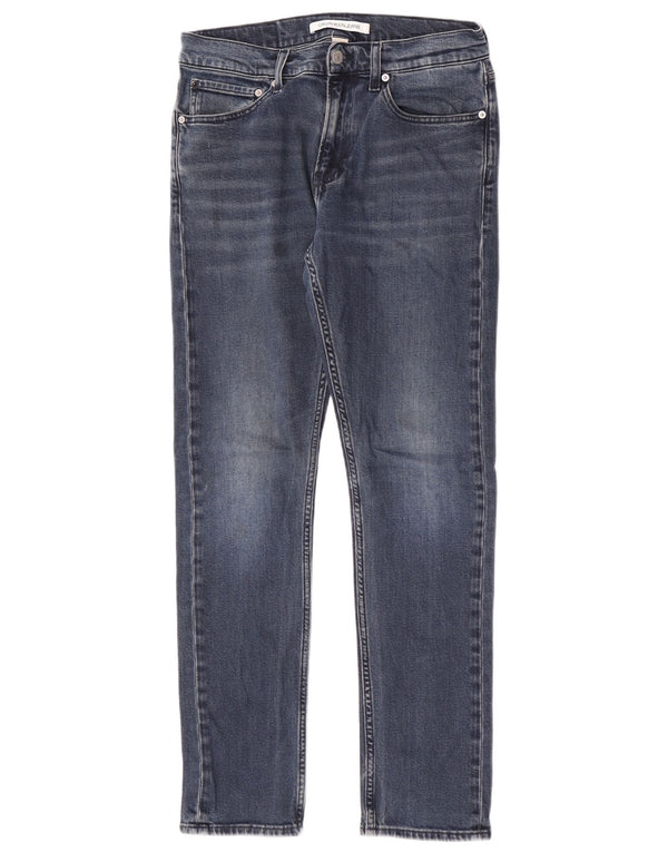 Jeans skinny da uomo Calvin Klein W30 L32 cotone blu
