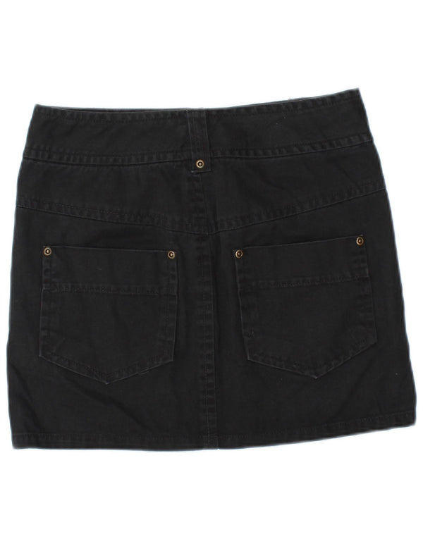 BENETTON Womens Mini Denim Skirt W28 Medium Black