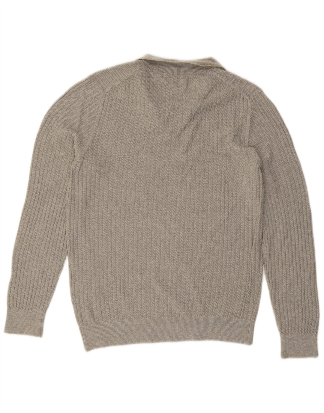 MASSIMO DUTTI Maglione da uomo con collo alto in cotone grigio medio