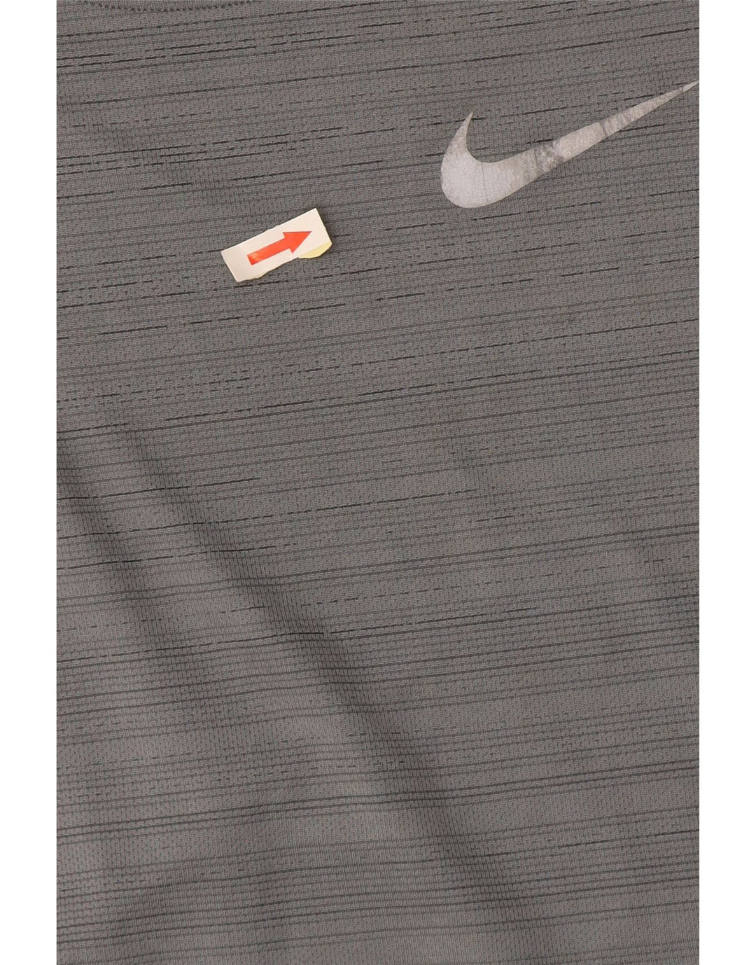 T-shirt Nike da uomo Dri Fit in poliestere a righe grigio medio