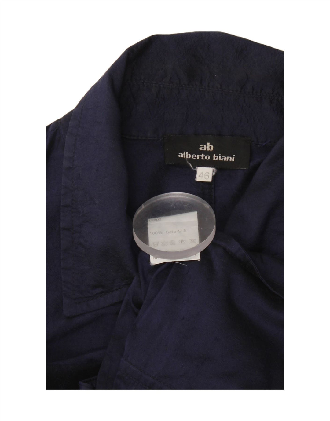 Giubbotto Bomber Donna Alberto Biani IT 46 Large Blu Navy Seta