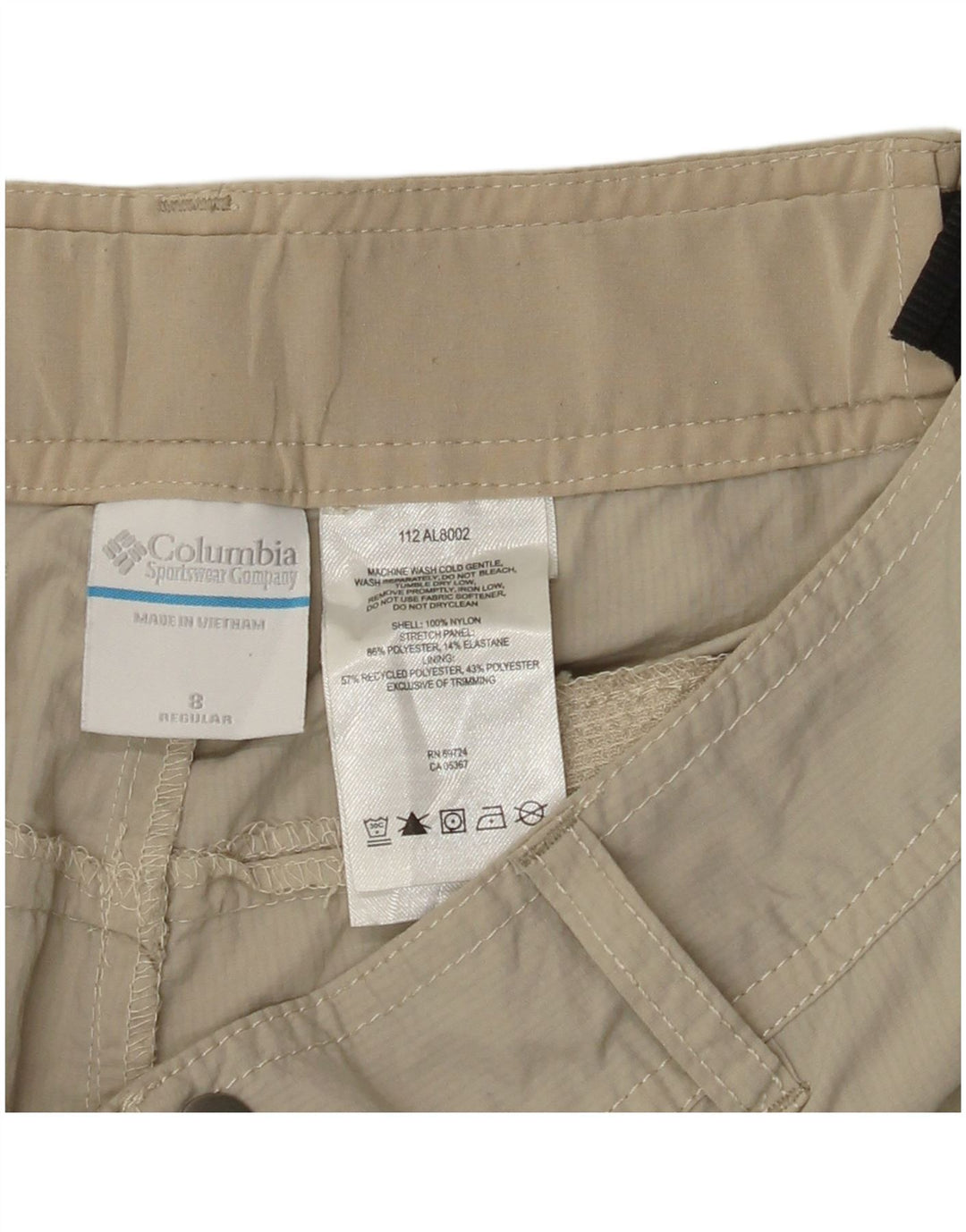 Pantaloni cargo regolari da donna COLUMBIA US 8 Medium W30 L31 Nylon beige
