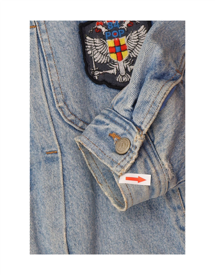 POP 84 Giacca da uomo in denim sherpa UK 38 Blu medio