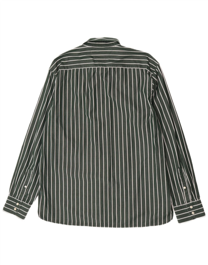 Camicia da uomo Tommy Hilfiger XL in cotone a righe verdi