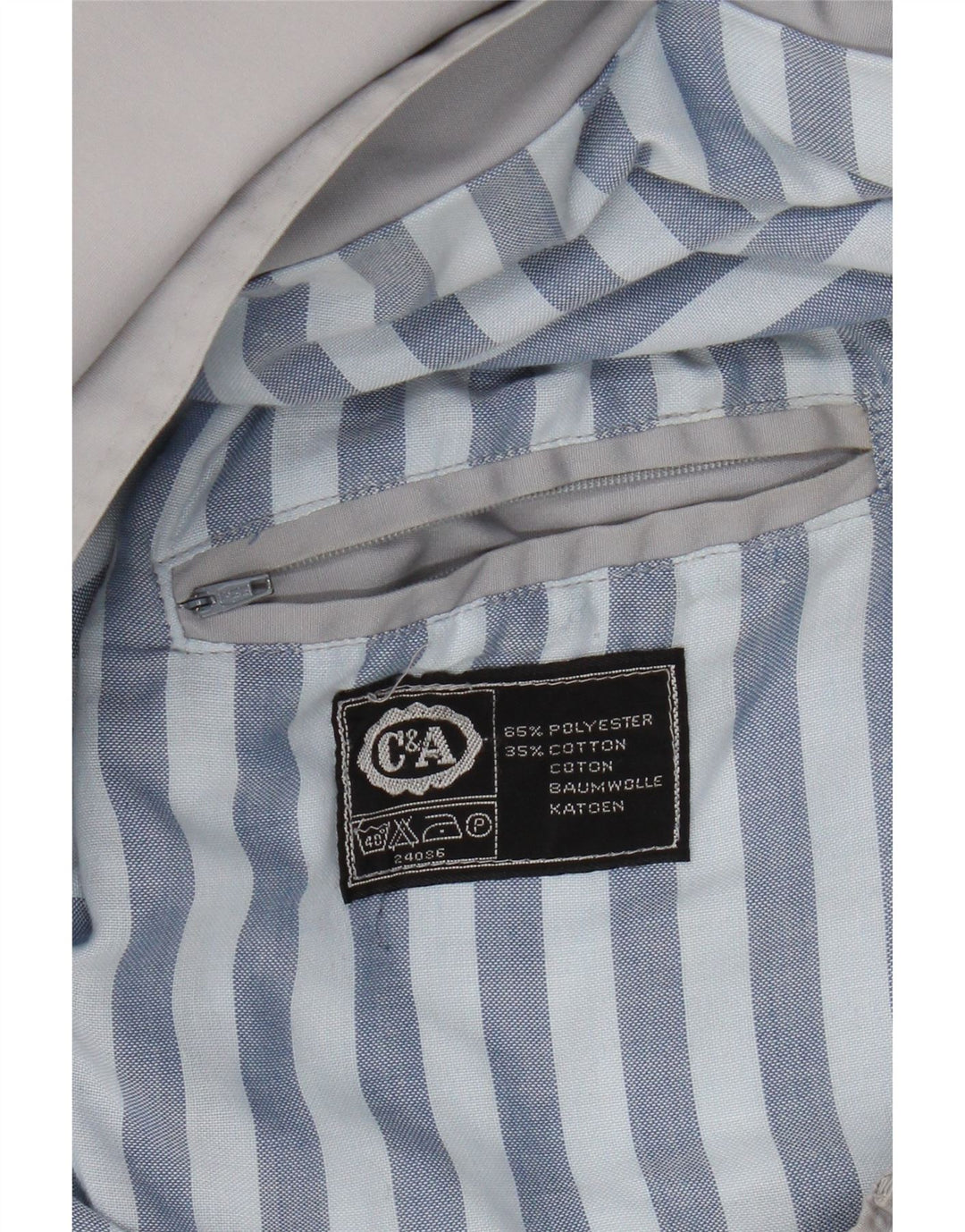 Giacca utility da uomo C&A UK 36 Small Grigio Poliestere