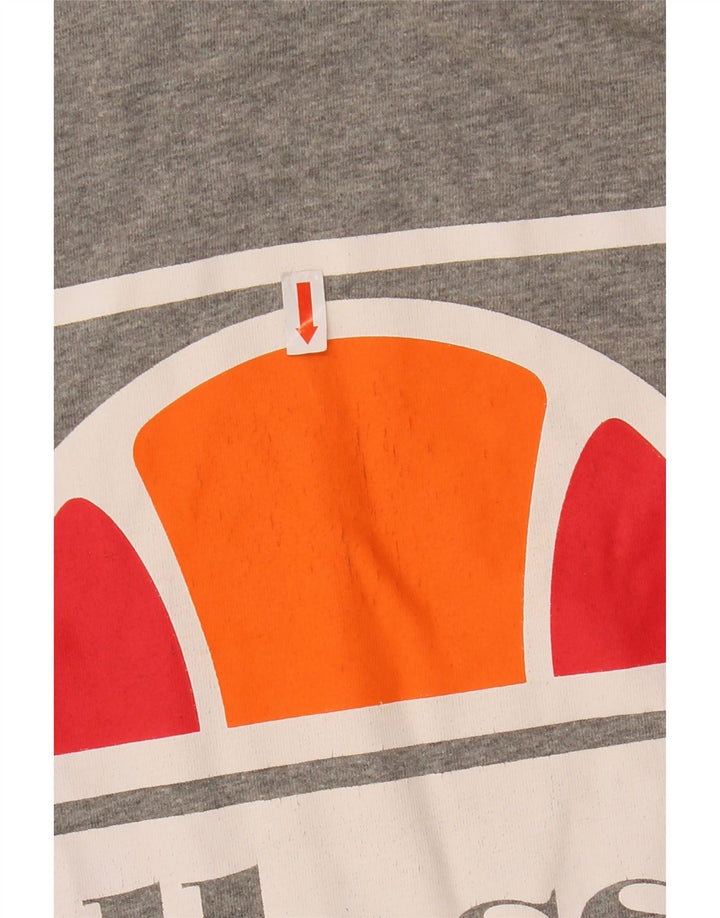 T-shirt grafica da uomo Ellesse Top piccola in cotone grigio