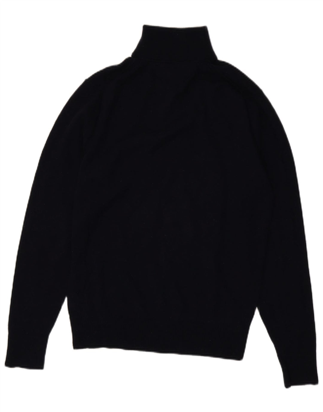 TOMMY HILFIGER Maglione da uomo con zip e collo grande in lana d'agnello blu navy