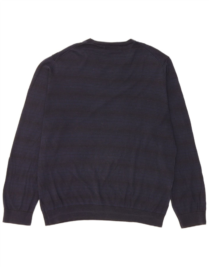 Maglione maglione girocollo autografo da uomo Marks & Spencer grande blu navy