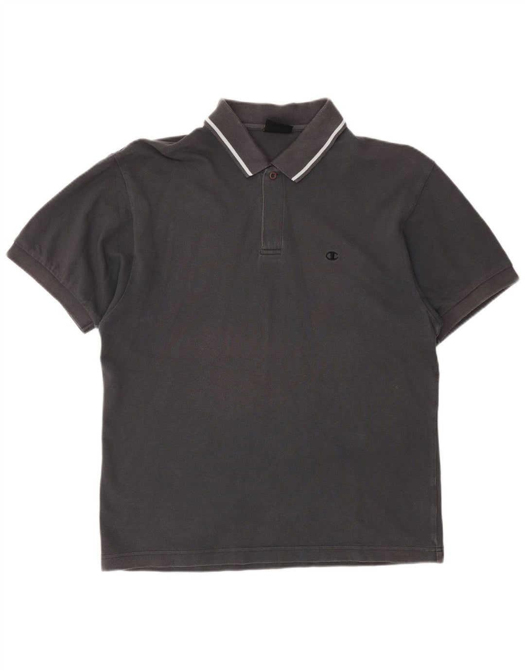 Polo da uomo CHAMPION in cotone grigio medio