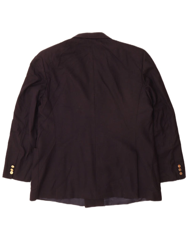 Giacca blazer doppiopetto da uomo Burberrys IT 56 XL lana blu navy