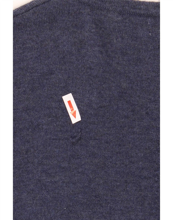 Maglione cardigan da donna Fat Face UK 10 piccolo in lana blu navy