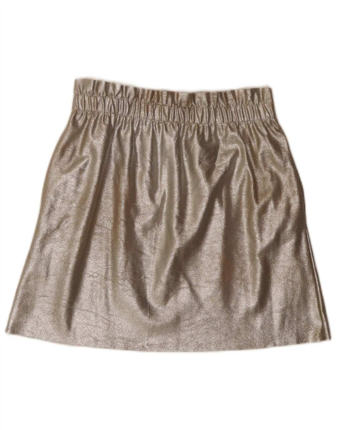 Minigonna ZARA da donna media W26 oro poliuretano