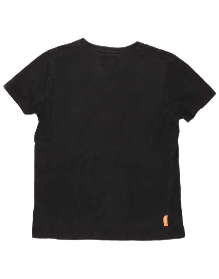 T-shirt da uomo Superdry Top grande in cotone nero