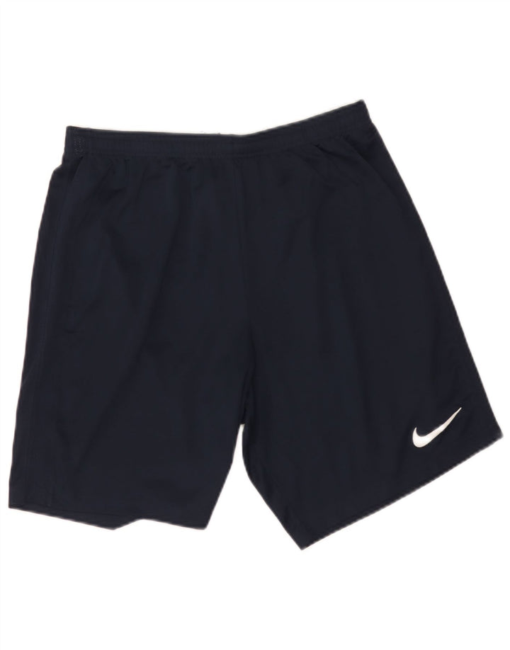 Pantaloncini sportivi Nike da uomo Dri Fit grandi in poliestere blu navy