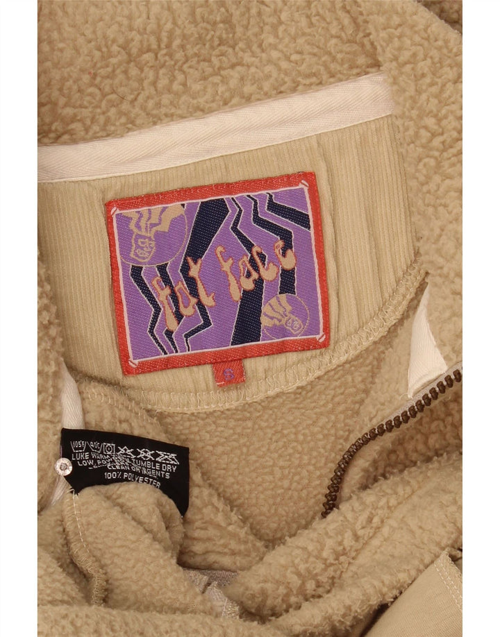 Fat Face Maglione in pile da uomo Polartec con zip e collo piccolo in poliestere beige