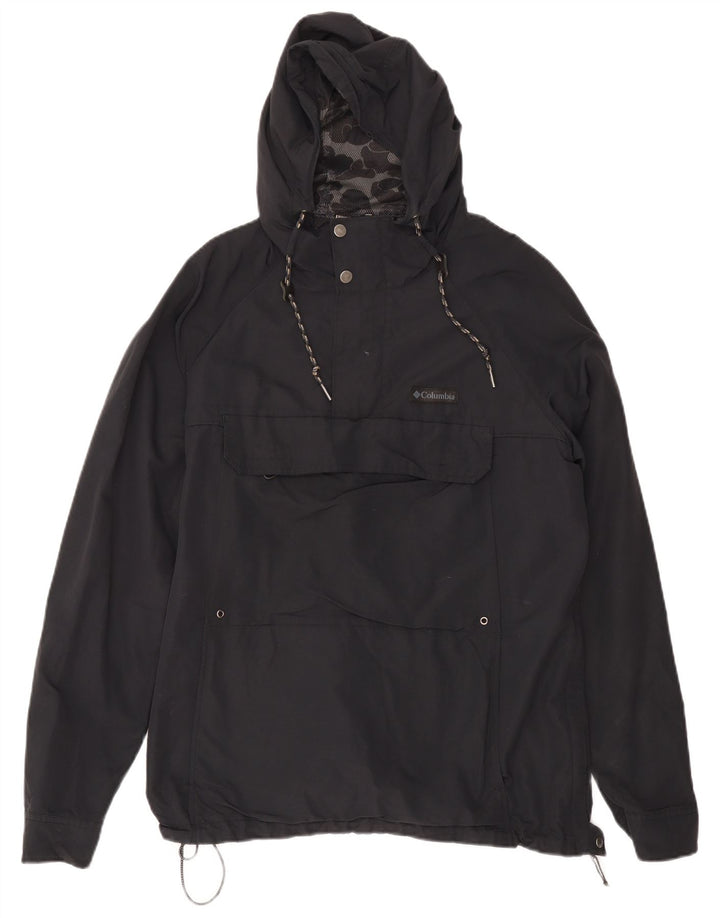 Giacca antipioggia Columbia da uomo con cappuccio e pullover UK 40 grande nylon grigio