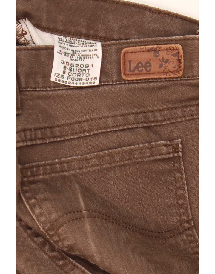 Jeans dritti Lee da donna vestibilità comoda US 8 medio W30 L29 cotone marrone