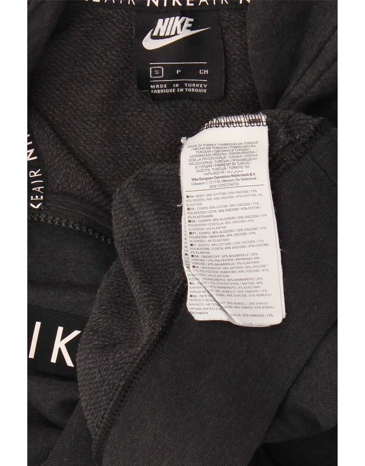 Felpa corta con grafica oversize da donna Nike UK 10 piccola nera