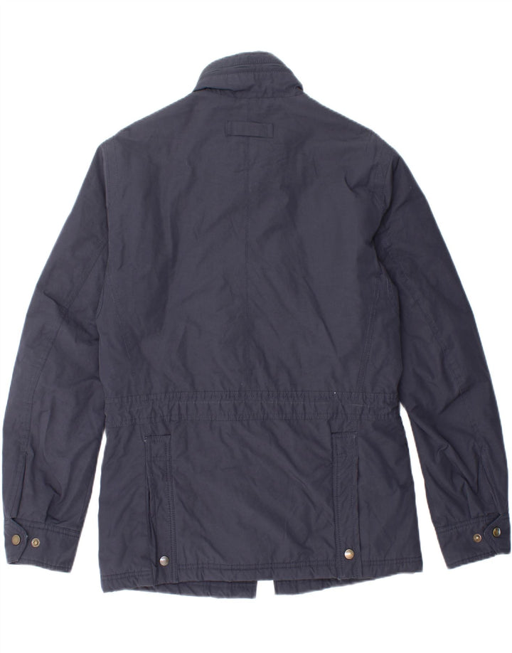 HENRY COTTONS Mens Utility Jacket IT 46 Small Navy Blue Polyester Vintage Henry Cottons and Second-Hand Henry Cottons from Messina Hembry 