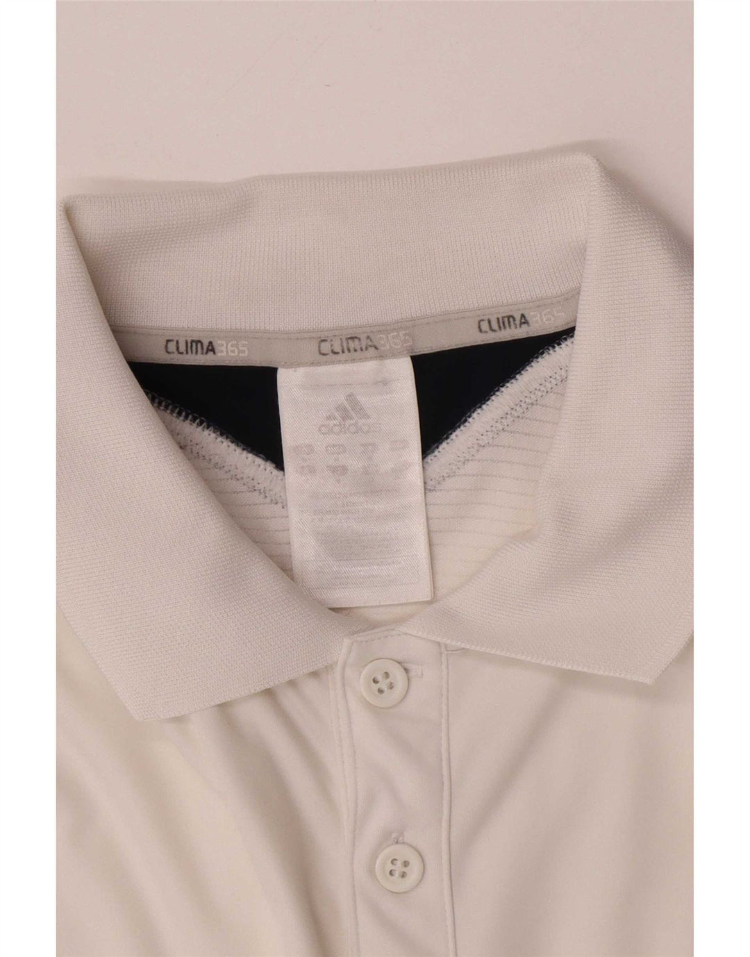 Polo Adidas Clima 365 da uomo in poliestere color block bianco medio