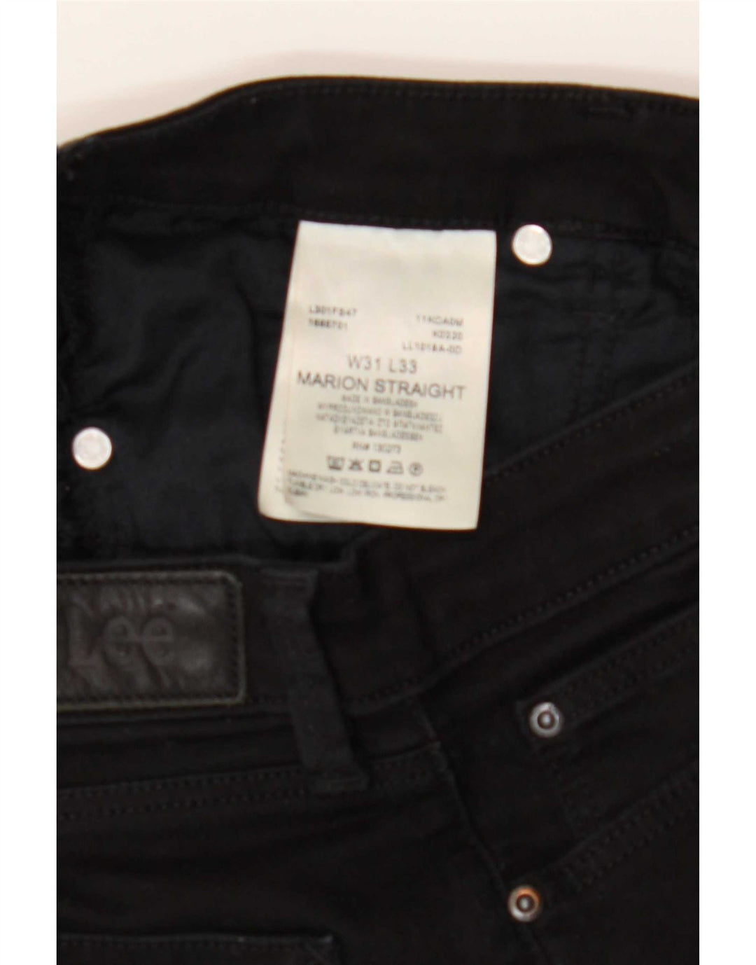 Jeans dritti Marion da donna Lee W31 L33 cotone nero