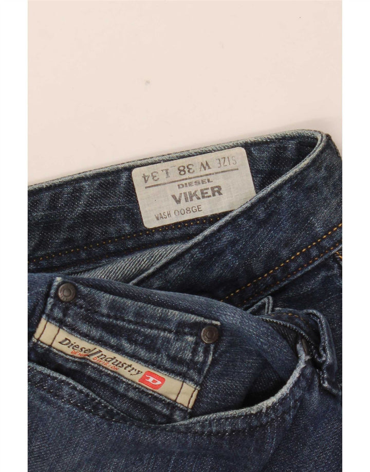 Jeans dritti Viking da uomo Diesel W38 L34 cotone blu