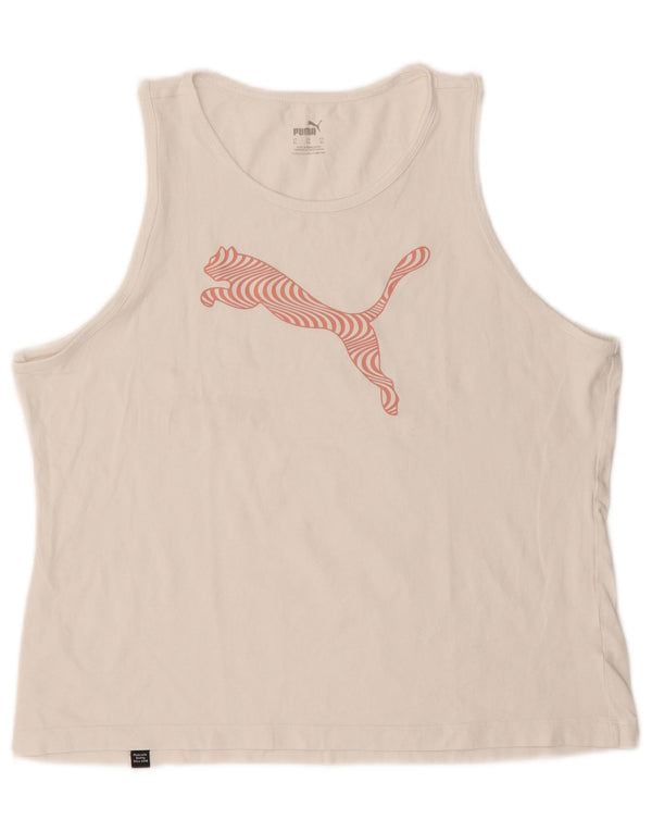 Canotta grafica da donna Puma UK 18 XL Bianca