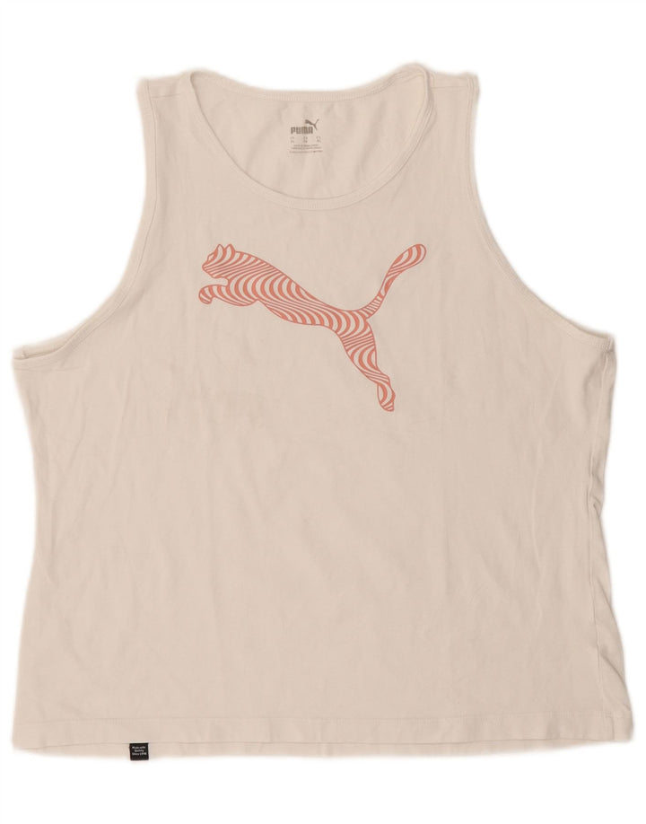 Canotta grafica da donna Puma UK 18 XL Bianca