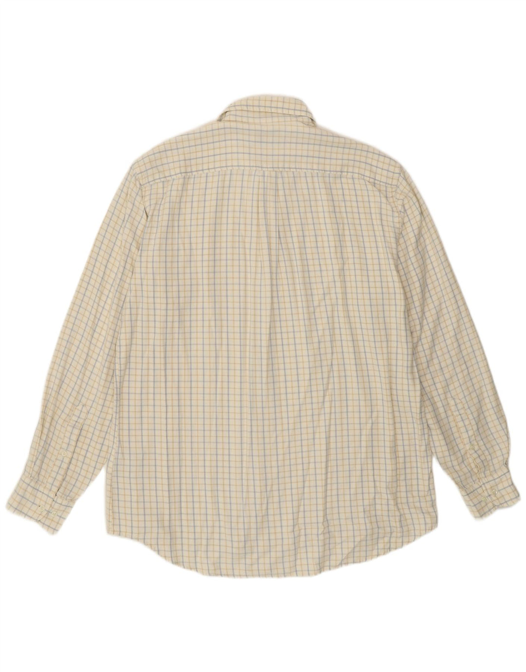 Camicia Kappa da uomo XL in cotone a quadri bianco sporco