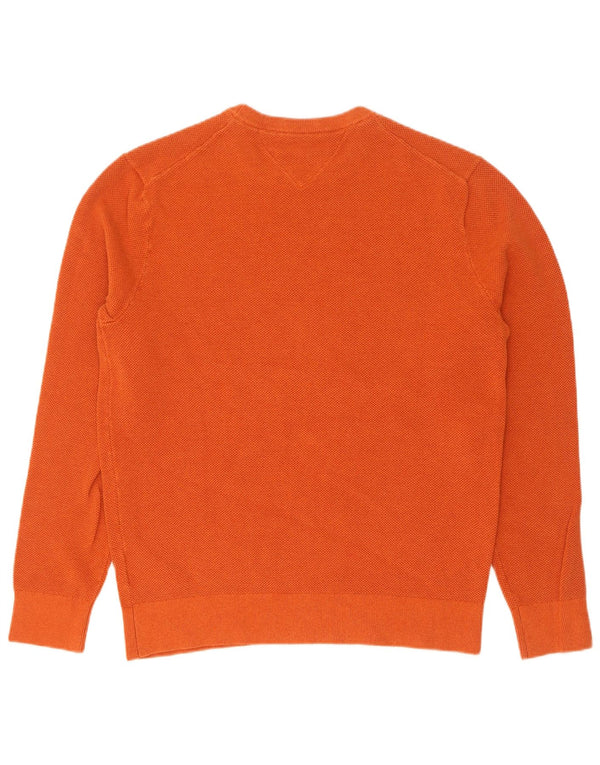 Maglione maglione girocollo da uomo Tommy Hilfiger cotone arancione medio
