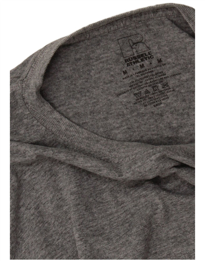 T-shirt da uomo Russell Athletic Top in cotone mélange grigio medio