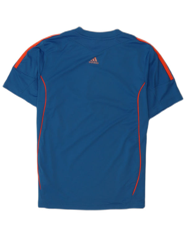 Maglietta grafica da ragazzo Adidas Top 11-12 anni in poliestere blu