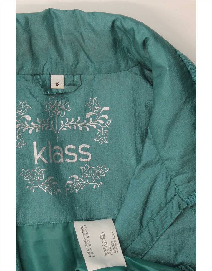 Klass Giacca a vento da donna UK 18 XL Verde Poliammide