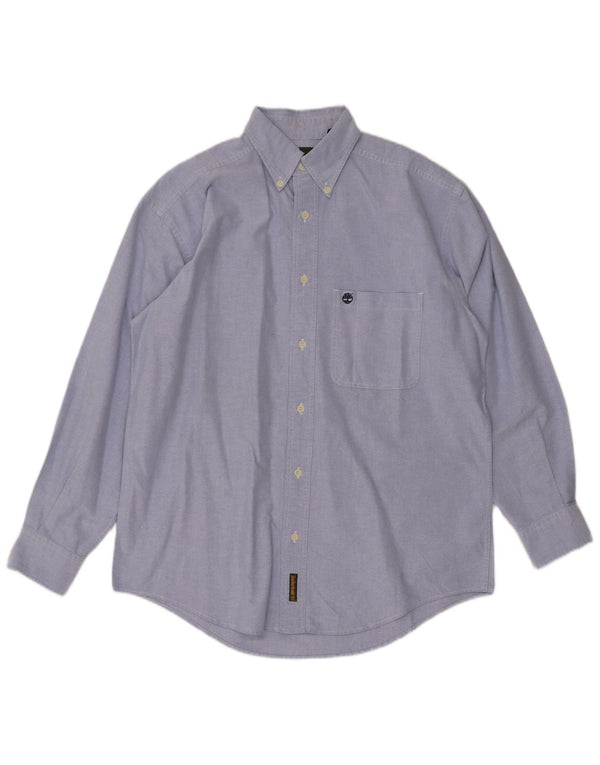 Camicia ampia da uomo Timberland piccola in cotone blu