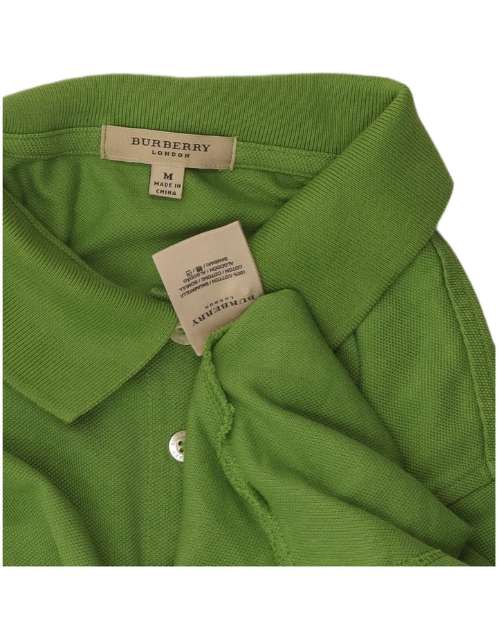 Polo da donna BURBERRY UK 12 verde medio in cotone