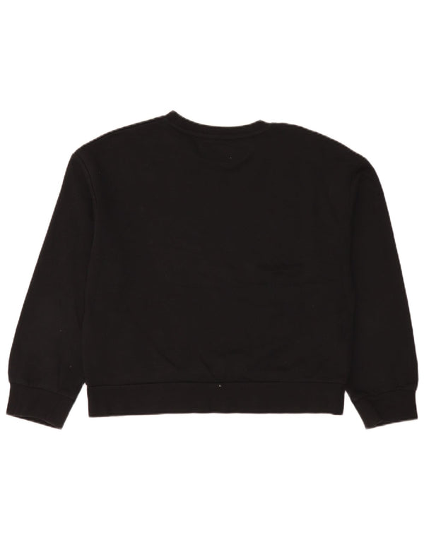 Felpa oversize Zara Trafaluc da donna UK 10 piccola in cotone nero