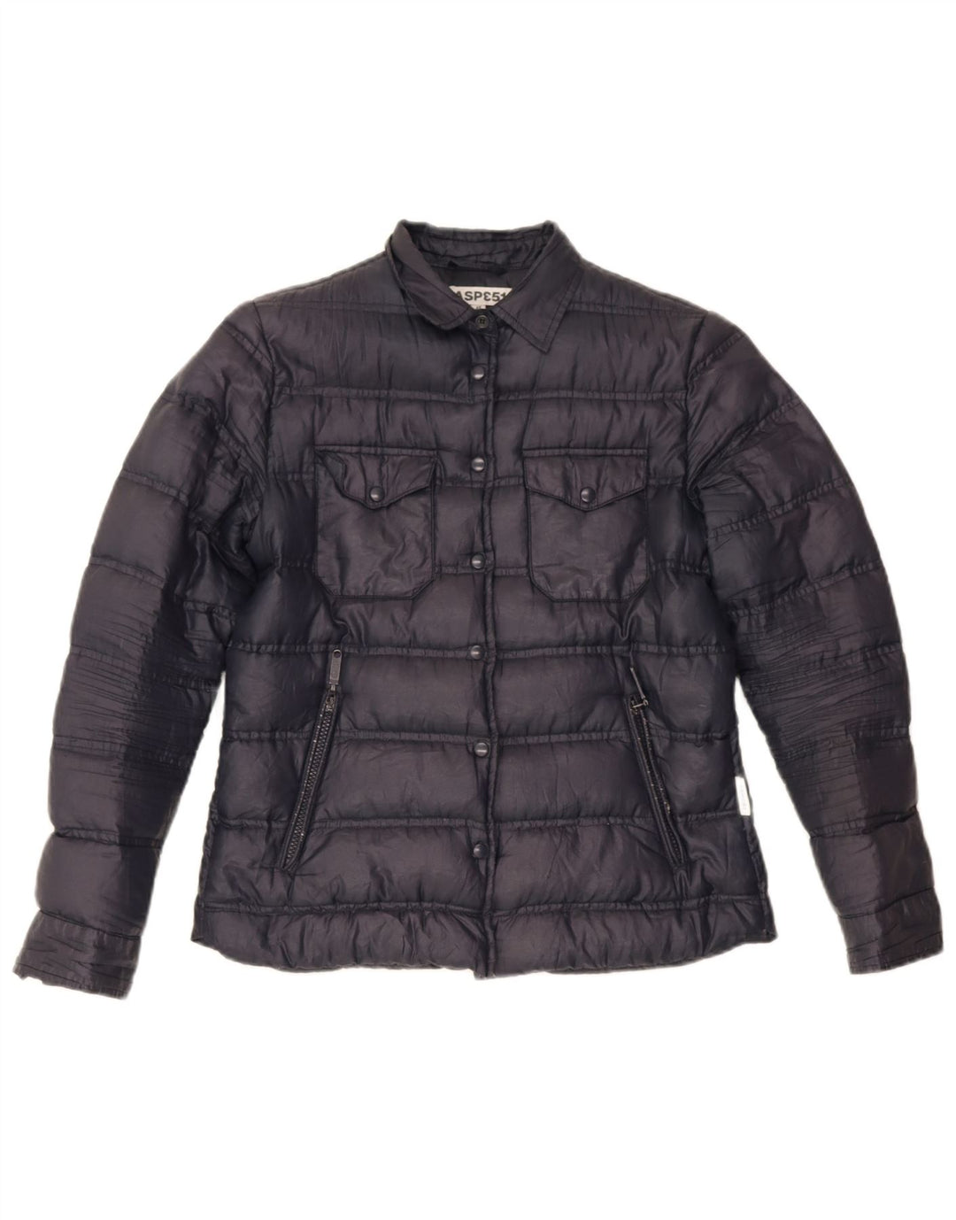 Giacca imbottita da donna Aspesi UK 12 medio blu navy poliestere