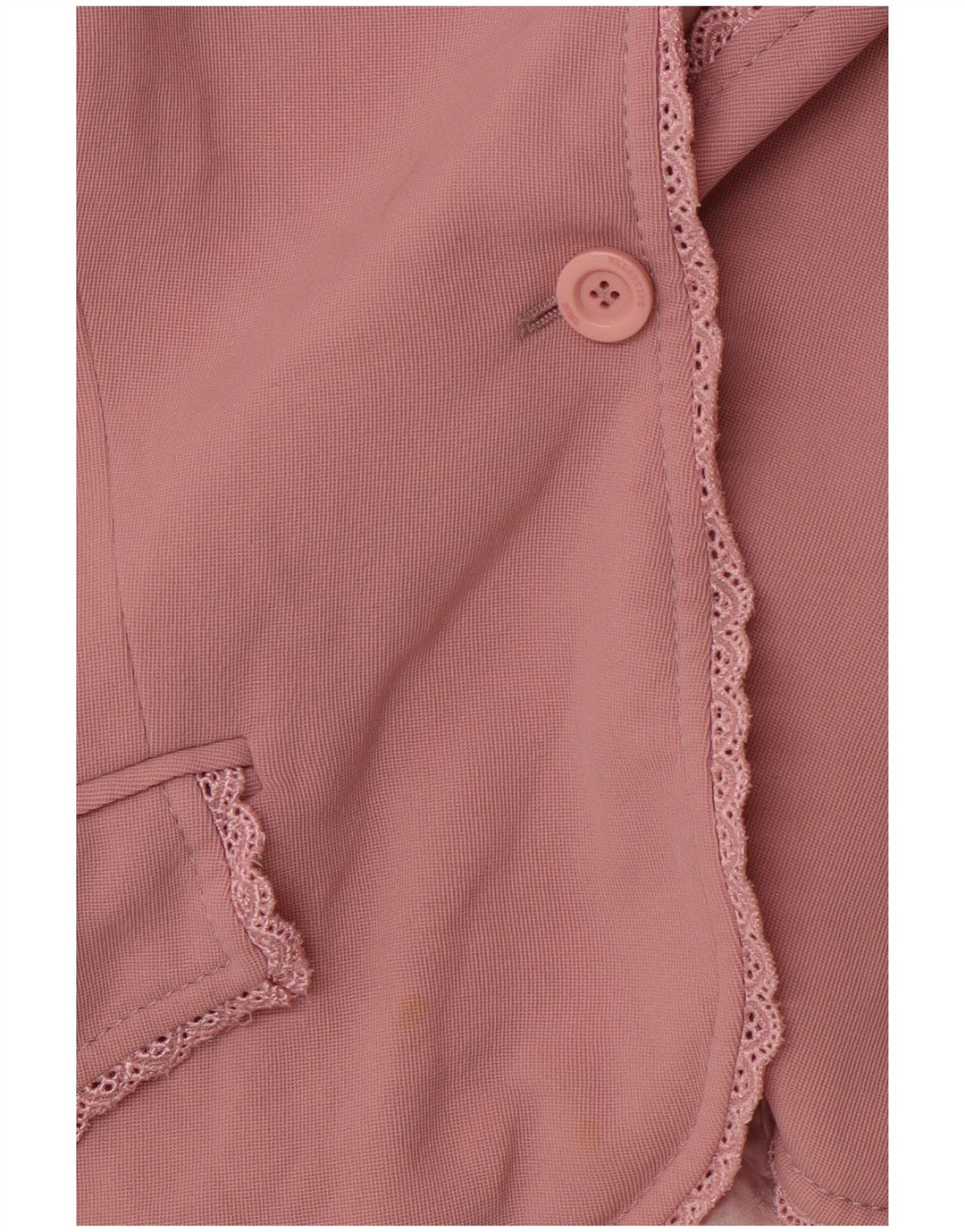 VALENTINO Giacca blazer da donna a 1 bottone UK 14 Lana vergine rosa medio