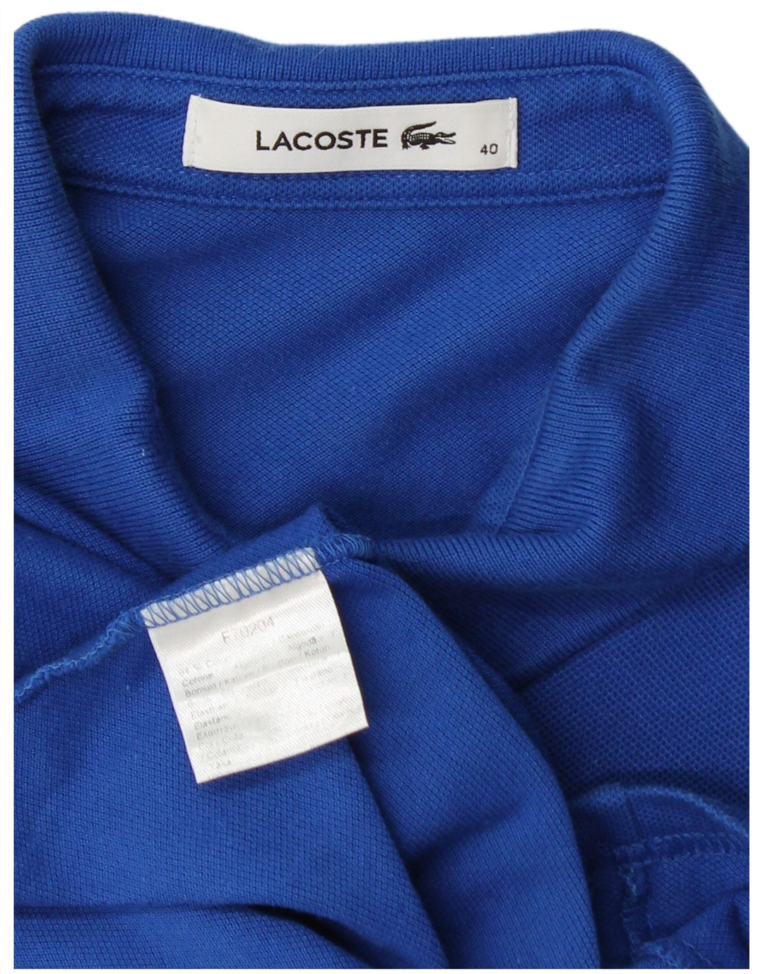 Polo da donna LACOSTE taglia 40 cotone blu medio