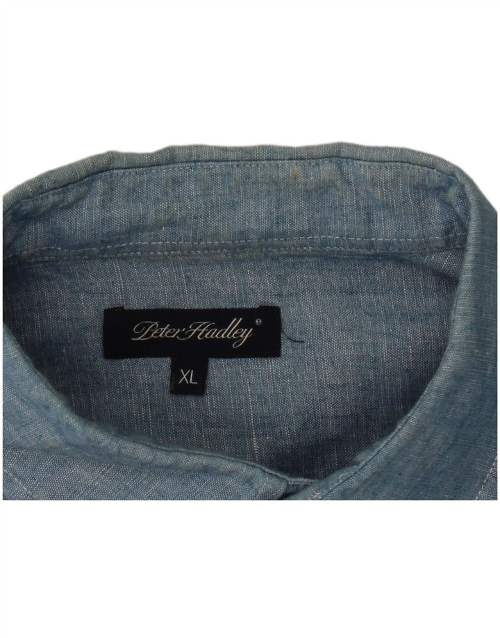 Camicia da uomo Peter Hadley XL Blu
