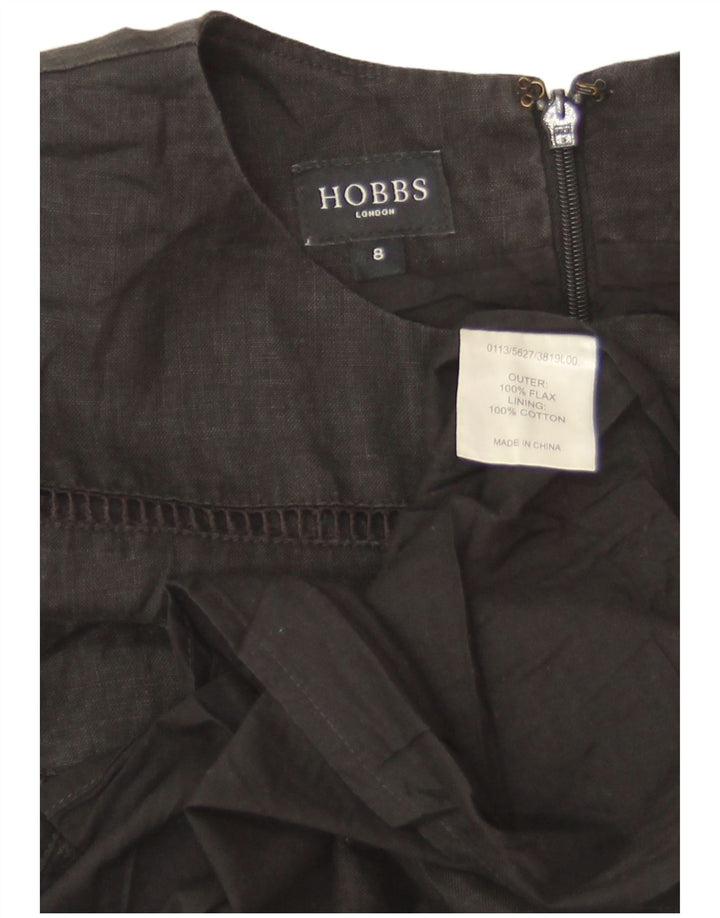 Abito basico senza maniche da donna Hobbs UK 8 piccolo lino nero