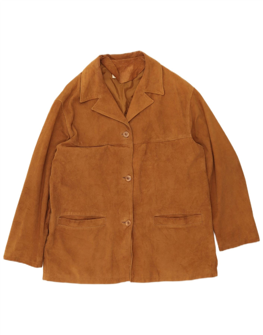 MASTERPELLE Giacca Donna in Pelle Scamosciata IT 48 XL Pelle Marrone