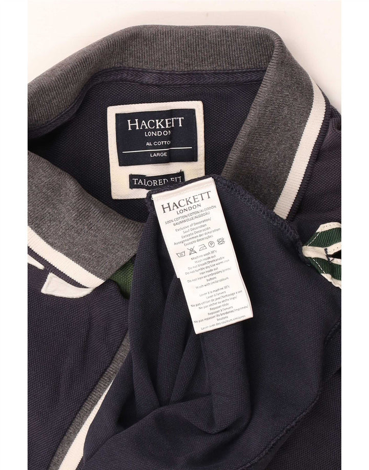 Polo da rugby da uomo su misura Hackett, taglia grande, multicolore