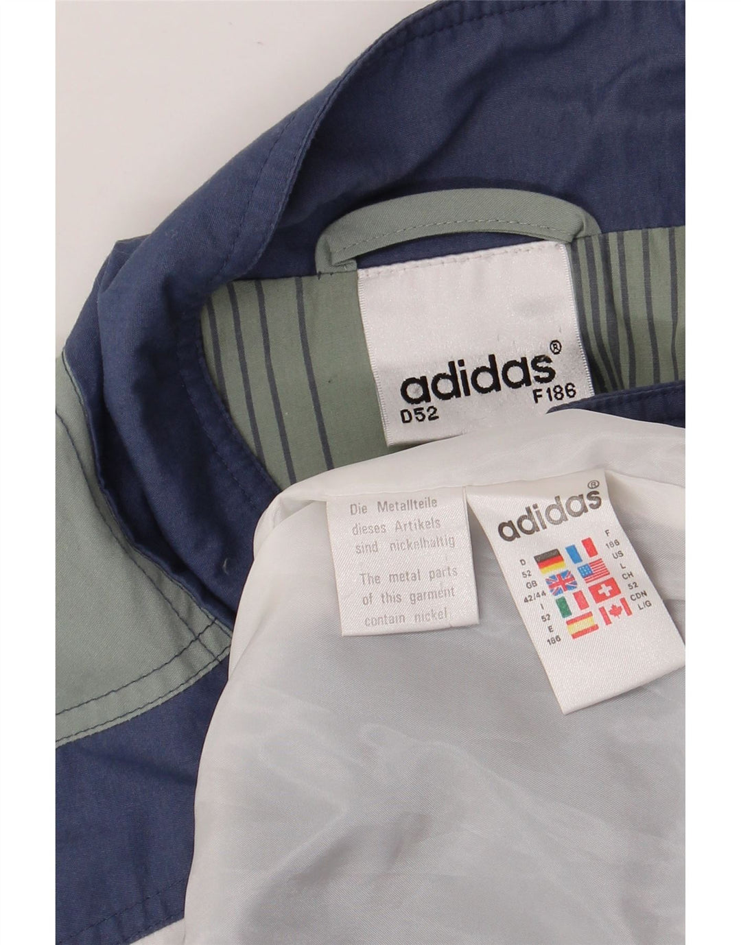 Gilet da uomo ADIDAS UK 42/44 grande poliestere color block multicolore