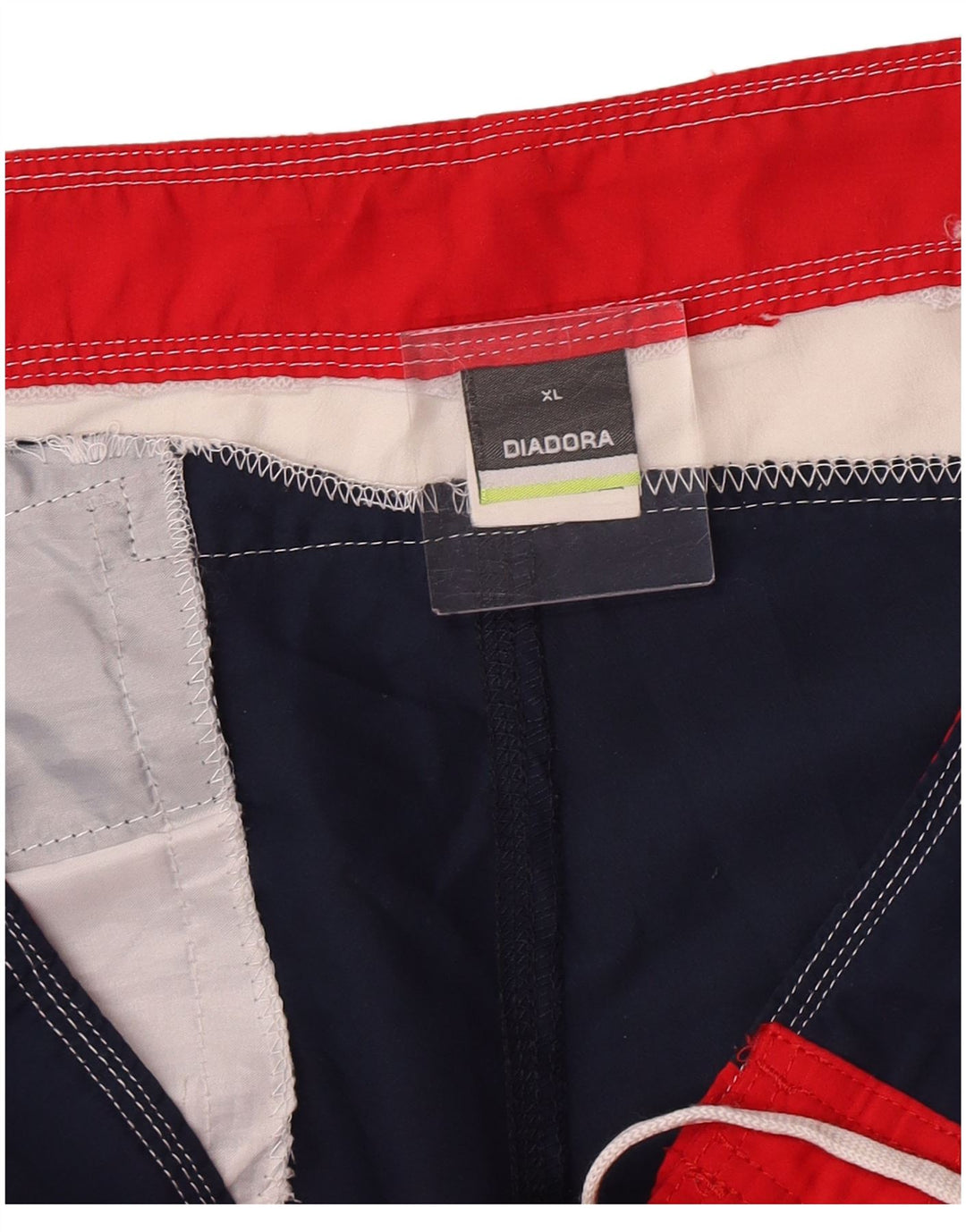 Pantaloncini da bagno grafici da uomo Diadora XL rosso in poliestere color block