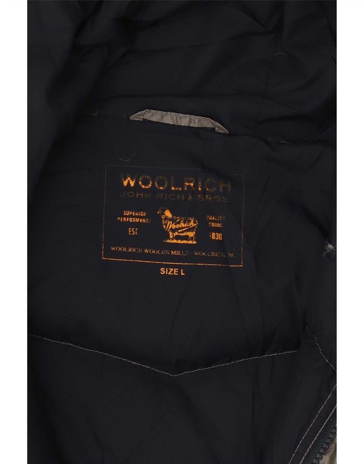 Giacca imbottita con cappuccio da uomo Woolrich UK 40 grande grigia
