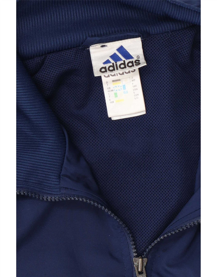 Giacca da tuta da uomo Adidas UK 42/44 Large Blu Navy Poliestere