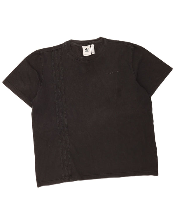 T-shirt Adidas da uomo Top Large in cotone nero
